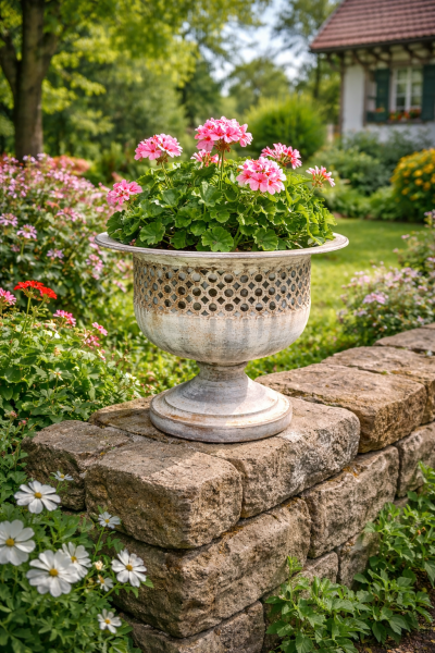 Amphore - Blumenübertopf - Antik Look